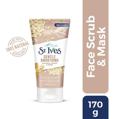 St. Ives Gentle Smoothing Oatmeal Face Scrub And Mask 170 gm - Scrubs & Exfoliants
