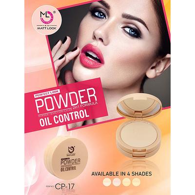 Matt Look Perfect Look Powder 2 in 1 Formula Oil Control, Powder + Base Concealer, Natural 20 gm - Compact Powder
