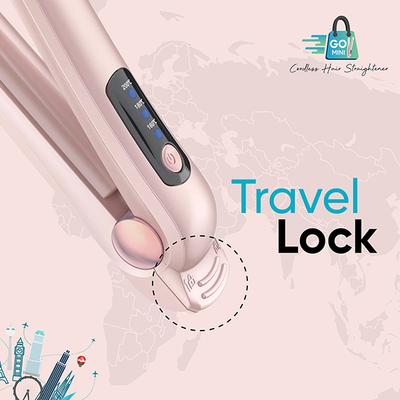 Vega Go Mini Cordless Hair Straightener for Women with Power Bank for Mobile and Travel Friendly 280 gm - Straighteners