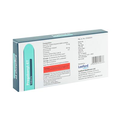 PREGABANYL ET Tablet 10's - Epilepsy/Convulsion-Dru