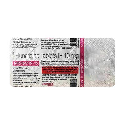 MIGRAFIN 10 Tablet 10's - Migraine
