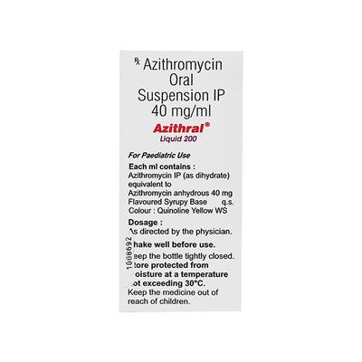 AZITHRAL 200 Liquid 15ml - Bacterial Infections-Mac
