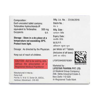Terbinaforce 500mg Tablet 7'S - Fungal Infections-Anf