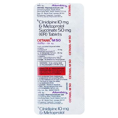 Cetanil M 50mg Tablet 10'S - Hypertension-Cal