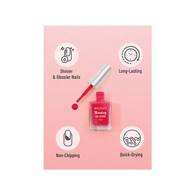 Swiss Beauty Stunning Nail Lacquer Shade - Pure Pink 10 gm - Nail Polish