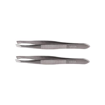 Vega Tweezer - Square Tip, Silver, (VC2TW-01) 2's - Tweezers