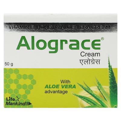 Alograce Vitamin E, Honey & Aloe Vera Cream 50gm - Dry Skin-Emo