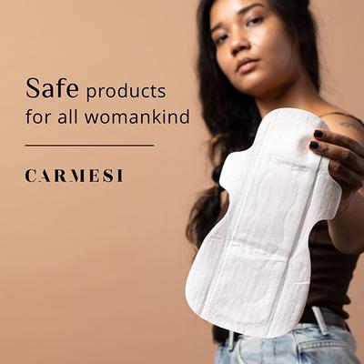 Carmesi Eco-Conscious Sanitary Pads (XXl) Rash-Free Eco-Friendly Periods - with Disposal Bags 30's - Maternity Pads