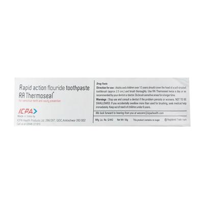 RA Thermoseal Rapid Action Fresh Mint Tooth Paste 50gm - Toothpaste