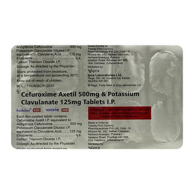 Fastclav 500mg Tablet 10'S - Bacterial Infections-Cep