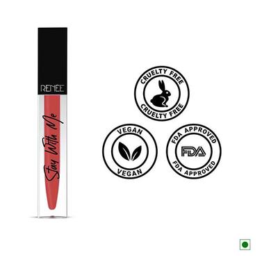 RENEE Stay With Me Matte Lip Color - Slay With Salmon 5 ml - Liquid Lipsticks