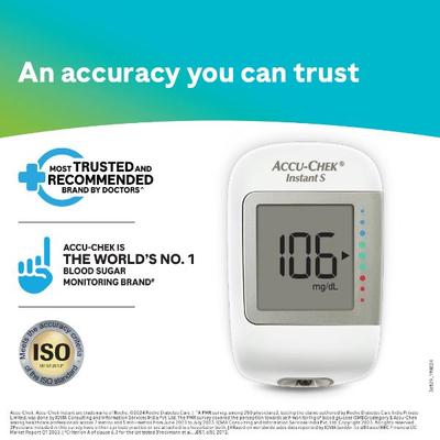 Accu-Chek Instant S Blood Glucose Monitor with Free 10 Test Strips - Blood Glucose Monitors/Test Strips