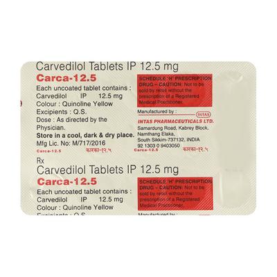CARCA 12.5mg Tablet 15's - Hypertension-Bet