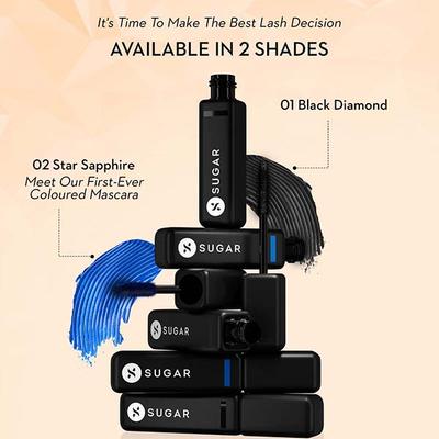 Sugar Cosmetics Bold Unfold Waterproof Mascara - 01 Black Diamond 10 ml - Mascaras
