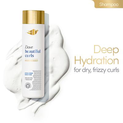 Dove Beautiful Curls Sulphate Free Hydrating Shampoo, No Parabens & Dyes, for Smooth Bouncy Shiny Curls Hair 380ml - Shampoos