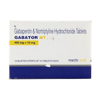 Gabator NT 400/10mg Tablet 10'S - Neuropathic Pain-Dru