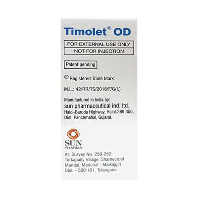 Timolet OD BKC Free Eye Drops 3ml - Glaucoma-Ant