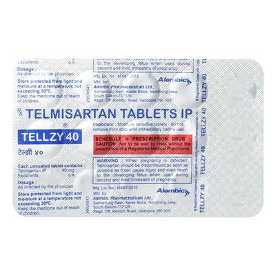 Tellzy 40mg Tablet 15'S - Hypertension-Ang