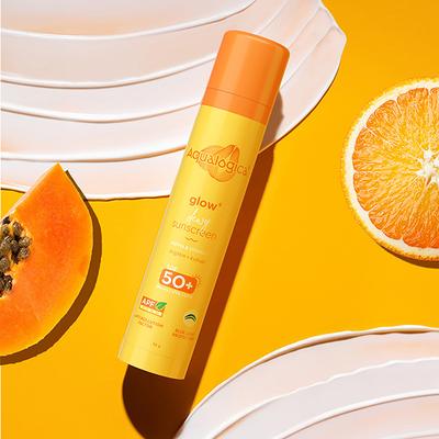 Aqualogica Glow Plus Dewy Sunscreen Papaya & Vitamin C SPF 50+ PA++++ UVA / UVB 50gm - Face Sunscreen