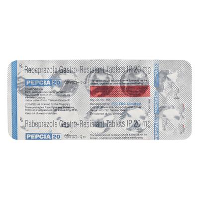 Pepcia 20mg Tablet 10'S - Ulcer/Reflux/Flatulence-Aaa