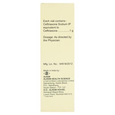 Xone 1gm Injection 1's - Bacterial Infections-Cep