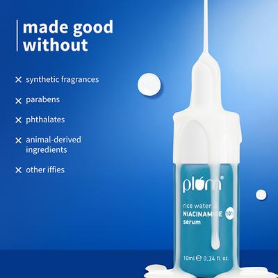 Plum 10% Niacinamide Face Serum With Rice Water & Squalane Fragrance-Free 10 ml - Face Serum