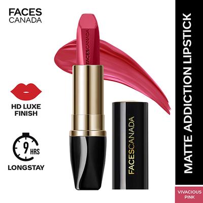 FACESCANADA Matte Addiction Lipstick Vivacious Pink 05 3.7gm - Lipsticks
