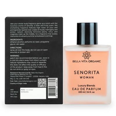 Bella Vita Organic Senorita Woman Edp 100 ml - Women Perfumes (Edt/Edp)