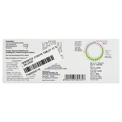 UNWANTED 21DAYS TABLET 21'S - Contraception-Ora