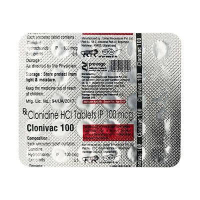 CLONIVAC 100 Tablet 30's - Hypertension-Cen