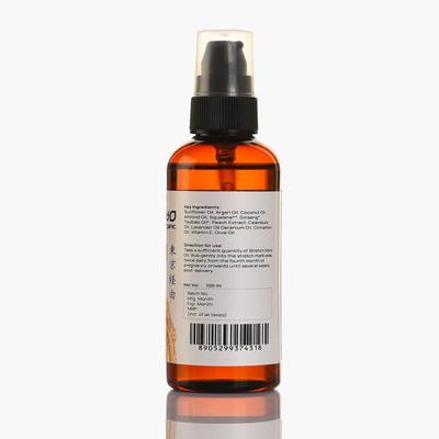 VIA TOKYO ORGANIC Ginseng & Tsubaki Oil Stretch Marks Oil, No Sulphates, No Paraben 100 ml - Stretch Mark Cream