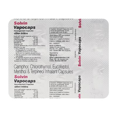 Solvin Vapocaps 10'S - Nasal Congestion-Nas
