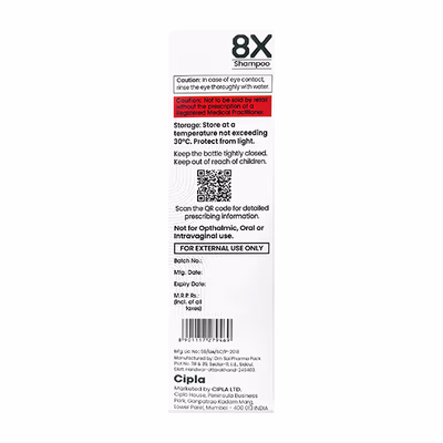 8X Shampoo 120ml - Dandruff-TAA