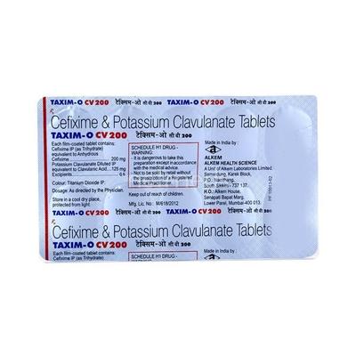 Taxim O CV 200mg Tablet 10'S - Bacterial Infections-Cep