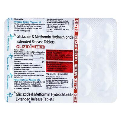 GLIZID M XR 60 Tablet 10's - Diabetes-Ant