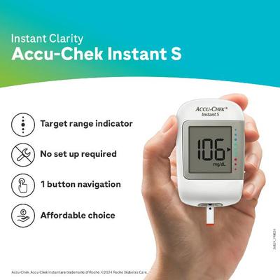 Accu-Chek Instant S Blood Glucose Monitor with Free 10 Test Strips - Blood Glucose Monitors/Test Strips