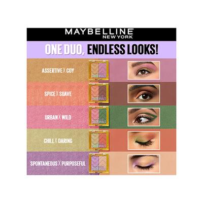 Maybelline New York Color Rivals Shadow Longwear Duo Eyeshadow Palette Spicy x Suave 3 gm - Eyeliners