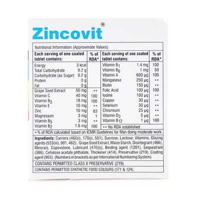 Zincovit Tablet 15'S - Supplements-Vam