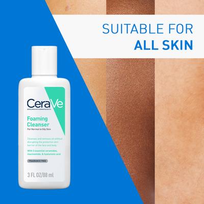 CeraVe Foaming Cleanser For Normal To Oily Skin 88 ml - Face Wash & Cleansers