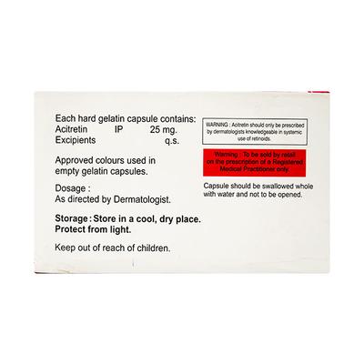 Soretin 25mg Capsule 10'S - Psoriasis/Seborrhea/Ichthyosis-Pso