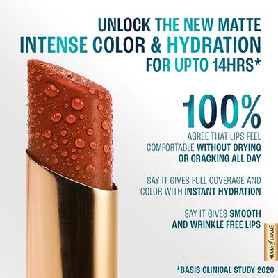 Lakme 9To5 Hya Matte Lipstick Afterhours Wine 3.6 gm - Lipsticks
