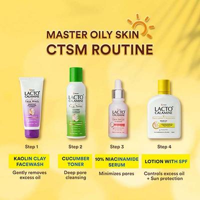 Lacto Calamine Skin and Body Lotion Moisturizer + Spf 30 Pa+++ Uva, Uvb with Kaolin Clay 120 ml - Face Wash & Cleansers