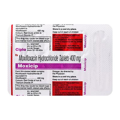 Moxicip 400mg Tablet 10'S - Bacterial Infections-Qui