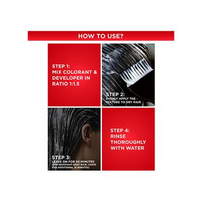 Revlon Color 'N Care Nourishing Permanent Hair Color - 4 Brown Sachet HAIR color cream20g (when packed),Cream Developer 30ml (when packed) 1's - Crème