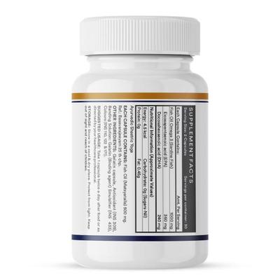 INLIFE Omega 3 Double Strength Fish Oil 1000 mg Capsules 60's - Omega Fish Oil Fatty Acids