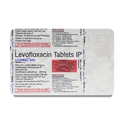 LEVOMAC 500mg Tablet 10's - Bacterial Infections-Qui