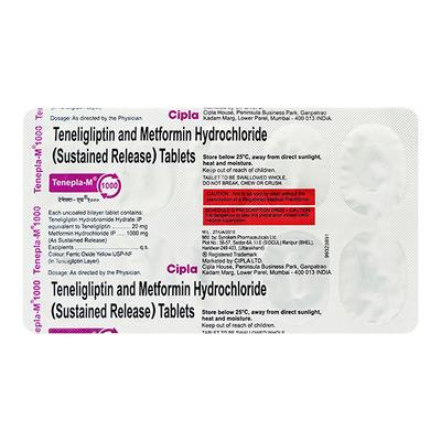 Tenepla M 1000/20mg Tablet 10'S - Diabetes-Ant