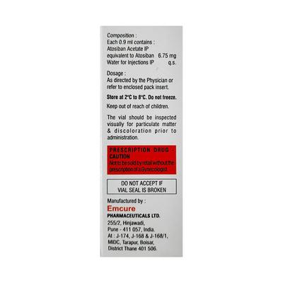 Tosiban 6.75mg Injection 1'S - Uterus Conditions-Dut