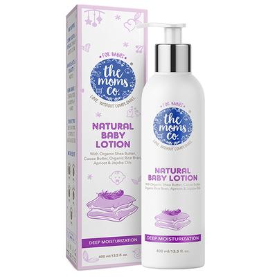 The Mom's Co. Natural Baby Lotion with Shea Butter, Cocoa Butter, Organic Rice Brain, Apricot & Jojoba Oils 400ml - Creams, Lotions & Oils