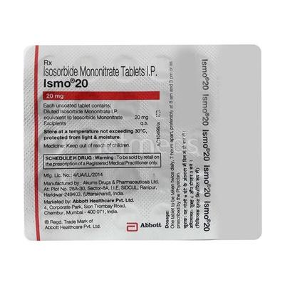 Ismo 20mg Tablet 30'S - Angina